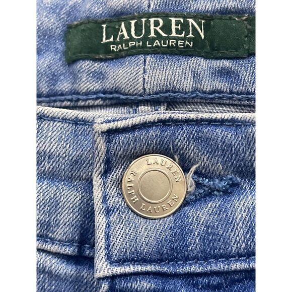 Lauren Ralph Lauren Jeans Women Size 14 Blue Cotton Denim Mid Rise Outdoor Pant - Picture 3 of 9